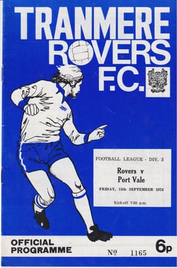 Tranmere Rovers v Port Vale Match Programme 1974-09-13